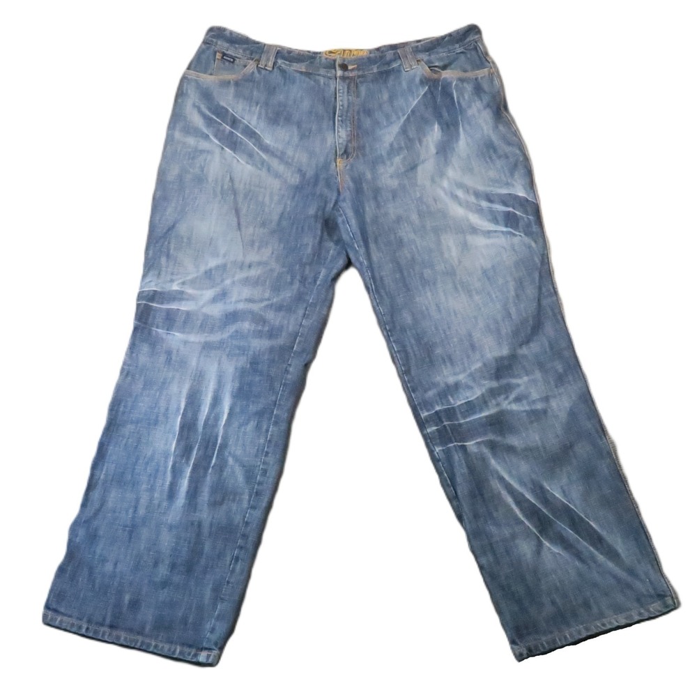Enyce Baggy Jeans 44 Denim Straight Wide Leg‎ Vintage Y2K Hip Hop Skater Grunge
